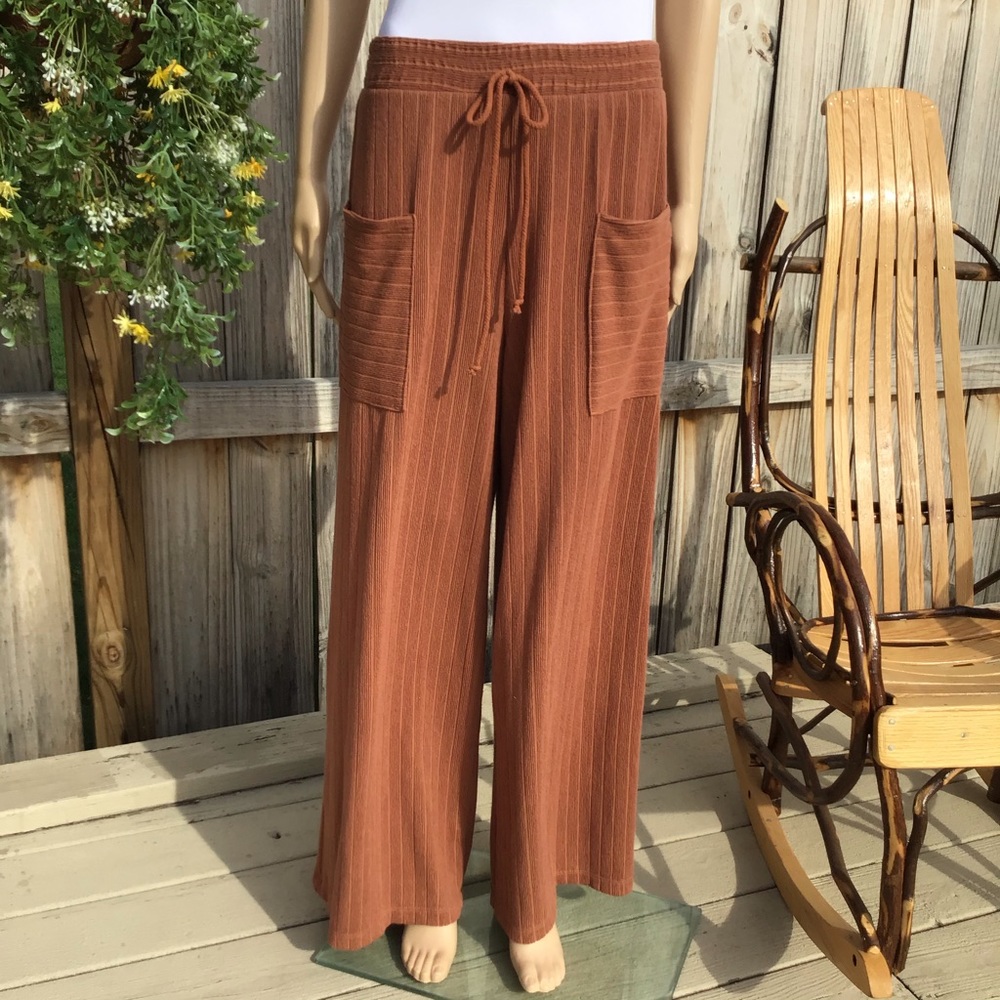 DRAWSTRING WAIST WIDE LEG PANTS WITH POCKETS 🇺🇸 - Picture 12 of 12